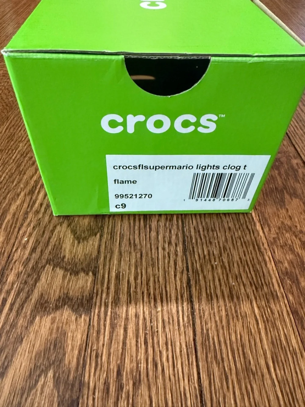 CROCS Kids Super Mario Light-Up Clog in Red with Blue Trim
